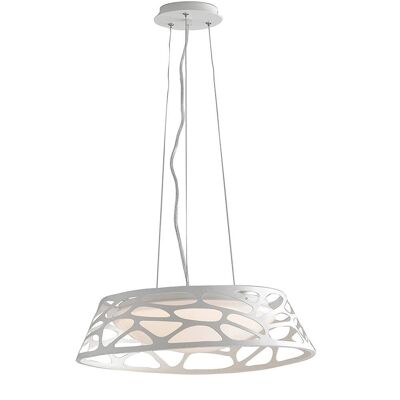 Maui LED chandelier with matte white metal structure-LED-MAUI-S47 BCO