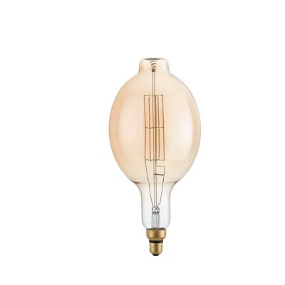 LUXA 8W dekorative LED-Lampe Bernstein, Fassung E27, warmes Licht 38,5x18 cm-I-LUXA-V-E27-BT180