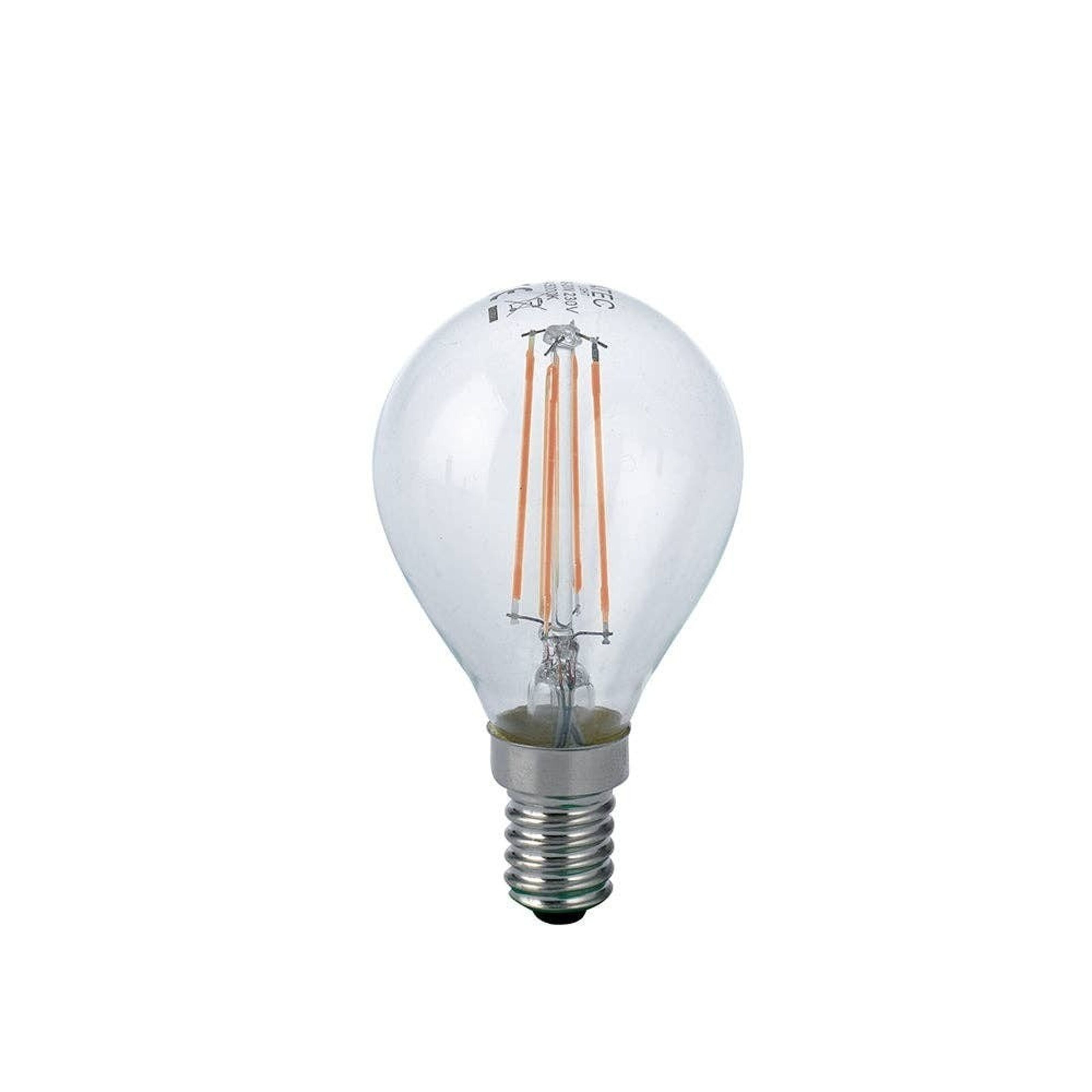 Filament 230 V Sphérique LED E14 5x470lm 5x4,8W 4000K Dépoli