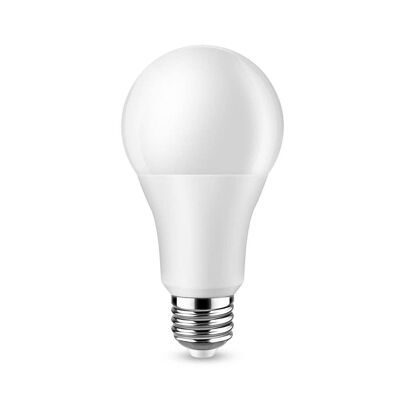 10W SMART LED-Lampe mit dimmbarer E27-Fassung, RGB (mehrfarbig) + CCT (warmes, kaltes, natürliches Licht) mit WIFI-Funktion 12x6 cm.-SMART-E27-RGBCCT