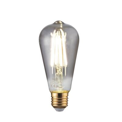 Bombilla de humo decorativa LED LUXA 8W casquillo E27 luz natural 14x6 cm.-I-LUXA-S-E27-ST64