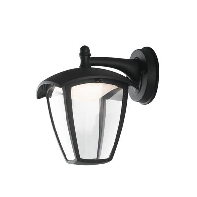 LED Lady lantern for outdoor use in embossed black aluminum and polycarbonate diffuser-LANT-LADY/AP1B