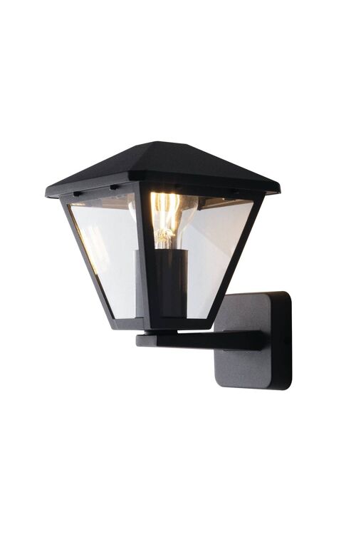 Lanterna per esterni Prisma in alluminio antracite con diffusore trasparente (1xE27)-LANT-PRISMA/AP1A
