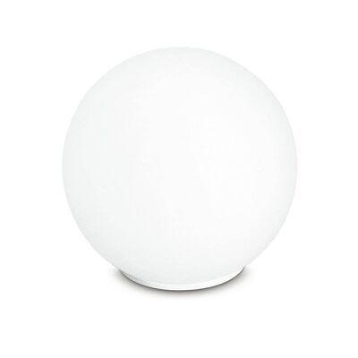 Lámpara esfera City de cristal soplado blanco satinado y base retráctil (1XE27)-I-LAMPD/L35 BCO