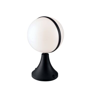 Lampe de table d'extérieur Orbit, en acrylique PMMA et base en aluminium moulé sous pression noir (1XE27)-LANT-ORBIT/L1 1