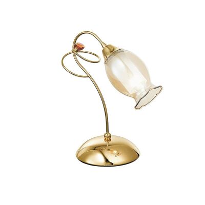 Ely lamp in chromed metal or, crystal ends and glass diffusers (1xE14)-I-ELY/L1 GOLD