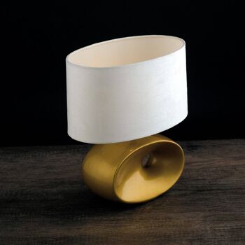Lampe à poser Eolo en céramique avec abat-jour en tissu (1XE14)-I-EOLO/L 35 2