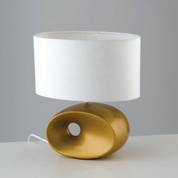 Lampe à poser Eolo en céramique avec abat-jour en tissu (1XE14)-I-EOLO/L 35 3
