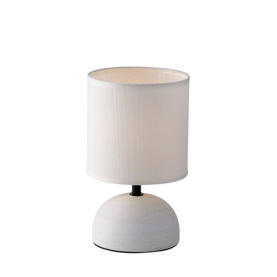 Furore table lamp in ceramic and fabric lampshade (1XE14)-I-FURORE-L BCO