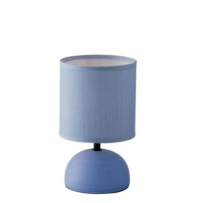 Furore Tischlampe aus Keramik und Lampenschirm aus Stoff (1XE14)-I-FURORE-L BLAU
