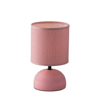 Furore table lamp in ceramic and fabric lampshade (1XE14)-I-FURORE-L ROS