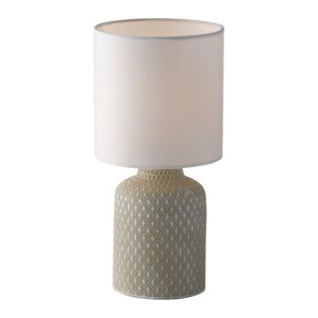 Lampe de table Ravello en céramique décorée et abat-jour en tissu (1XE14)-I-RAVELLO-L BCO 2