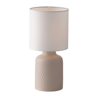 Ravello table lamp in decorated ceramic and fabric lampshade (1XE14)-I-RAVELLO-L TAU