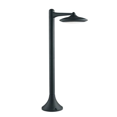 Alyson bollard for outdoors in die-cast aluminum integrated LED in embossed black or white color with polycarbonate diffuser-LANT-ALYSON/P1