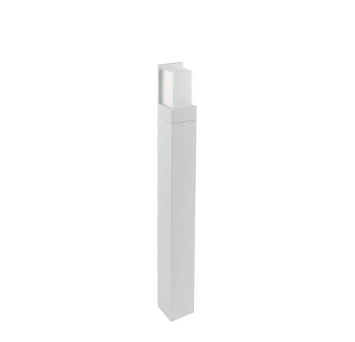 Paletto Nismo per esterni in alluminio a LED integrato finitura bianco goffrato-LED-NISMO-P60