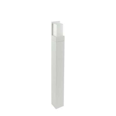 Nismo bollard for outdoor use in aluminum with integrated LED embossed white finish-LED-NISMO-P60