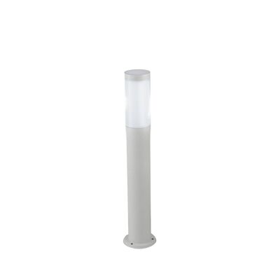 Tokyo outdoor bollard in stainless steel with polycarbonate diffuser. Modern design in white, bronze and brushed nickel finishes (1XE27)-I-TOKYO-P70 BCO
