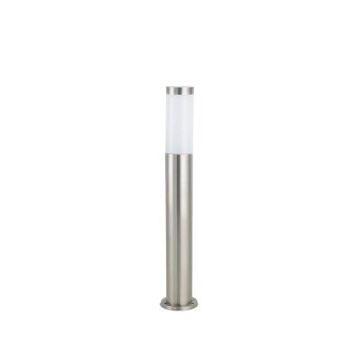 Tokyo outdoor bollard in stainless steel with polycarbonate diffuser. Modern design in white, bronze and brushed nickel finishes (1XE27)-I-ST022-700