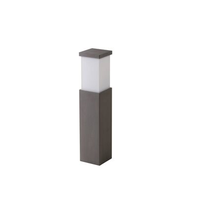 Perret outdoor bollard in gray concrete with acrylic diffuser (1XE27)-I-PERRET-P60