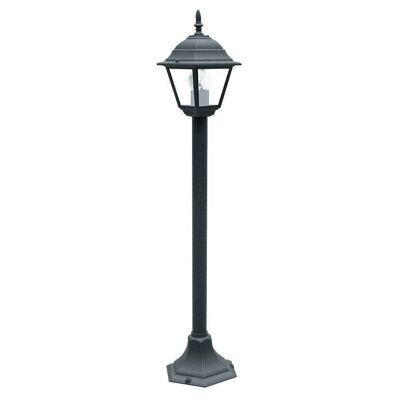 Roma outdoor lantern pole in die-cast aluminum with transparent glass diffuser (1xE27)-LANT-ROMA/P1