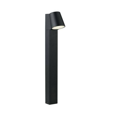 Sintesi pole in aluminum with integrated LED, embossed white or black finish-LED-SINTESI-P BLACK