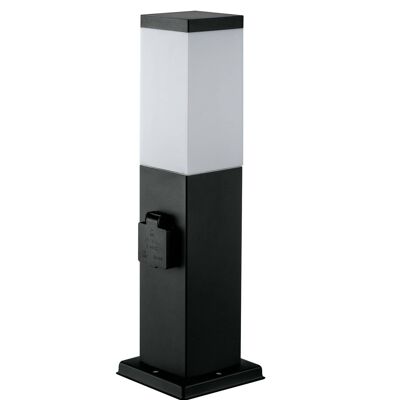 Palo Station in anthracite finish steel and white polycarbonate diffuser (1XE27)-I-STATION-E27-SC2