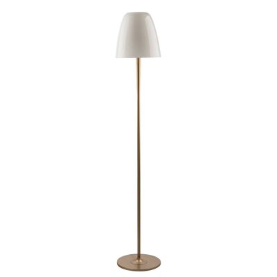Ares floor lamp in white or transparent blown glass and gold or black metal structure (3XE14)-I-ARES-PT3-BCO