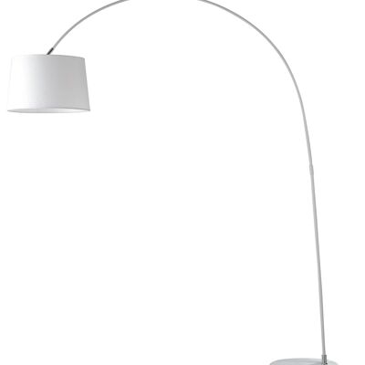 Dream floor lamp in metal and marble with fabric lampshade-I-DREAM/PT BCO