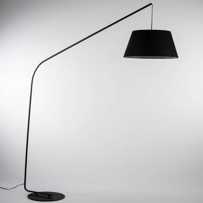 Enjoy metal floor lamp with black fabric lampshade (1XE27)-I-ENJOY-PT-NER
