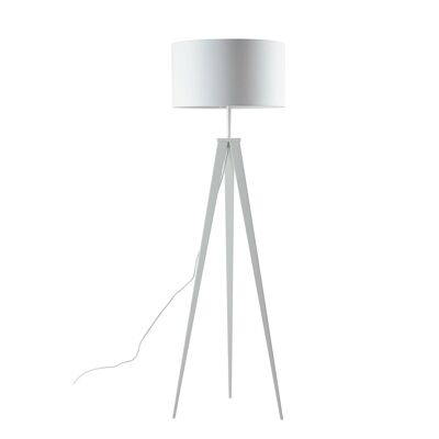 Ibis floor lamp in metal and fabric lampshade (1XE27)-I-IBIS-PT BCO