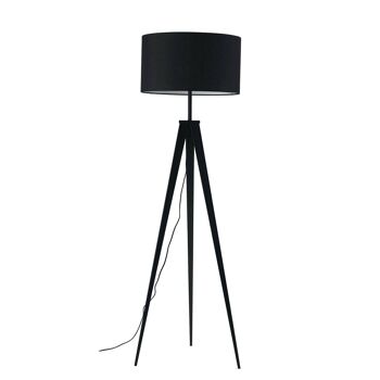 Lampadaire Ibis en métal et abat-jour en tissu (1XE27)-I-IBIS-PT BCO 2