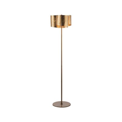 Lámpara de pie Imagine en cristal curvo con estructura de aluminio-I-IMAGINE-PT GOLD