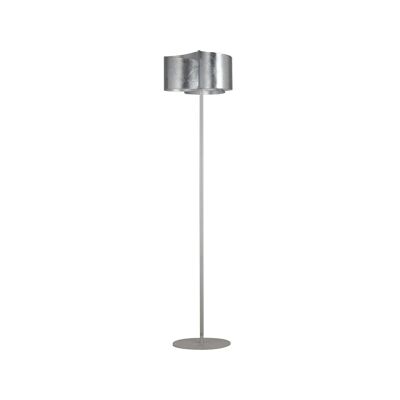 Imagine lampadaire en verre bombé avec structure en aluminium-I-IMAGINE-PT SIL