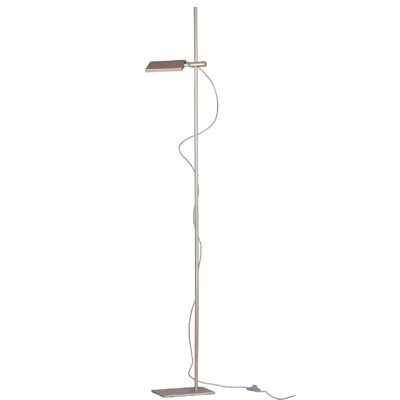 LED BOOK 17W floor lamp in satin metal with adjustable diffuser, warm light-LED-BOOK-PT GOLD