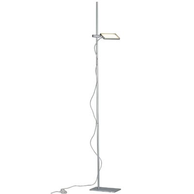 BOOK 17W LED floor lamp in satin metal with adjustable diffuser, warm light-LED-BOOK-PT GR