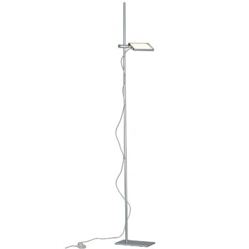 Lampadaire LED BOOK 17W en métal satiné avec diffuseur orientable, lumière chaude-LED-BOOK-PT GR 3