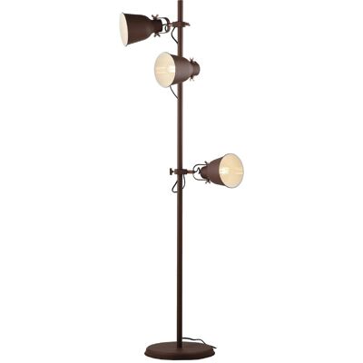 LEGEND floor lamp in metal with adjustable diffusers with white interior (3XE27)-I-LEGEND-PT3 BRO