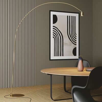 Maison metal floor lamp with adjustable light diffuser, available in black, white and gold (1XGU10)-I-MAISON-PT-NER