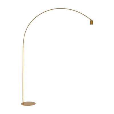 Maison metal floor lamp with adjustable light diffuser, available in black, white and gold (1XGU10)-I-MAISON-PT-ORO