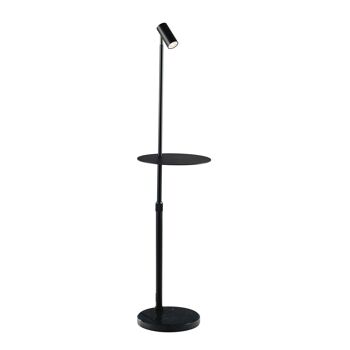 Lampadaire Relax en métal avec point lumineux réglable et étagère en marbre réglable (1XGU10)-I-RELAX-PT NOIR 2