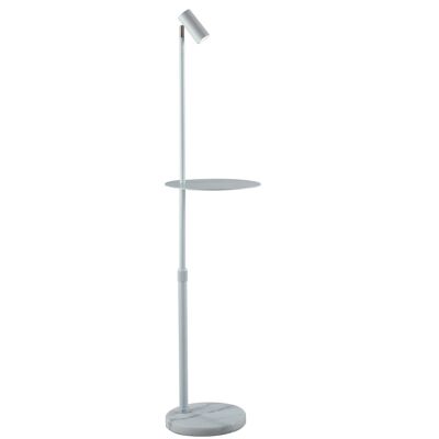 Relax lámpara de pie de metal con punto de luz orientable y balda de mármol orientable (1XGU10)-I-RELAX-PT BCO