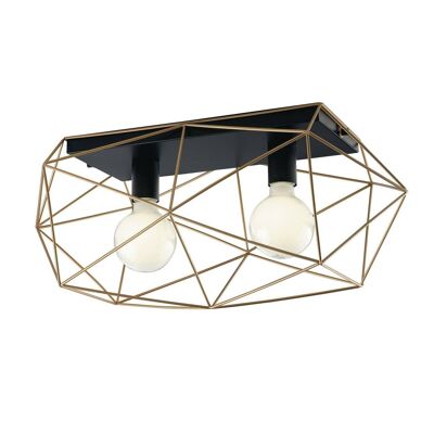 Abraxas ceiling lamp in black and gold or white metal-I-ABRAXAS-PL2 ORO