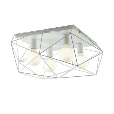 Abraxas ceiling lamp in black and gold or white metal-I-ABRAXAS-PL4 BCO