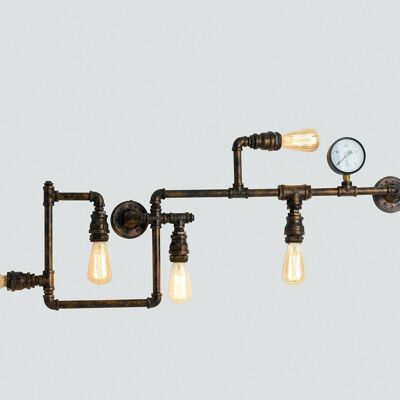 AMARCORD ceiling light in industrial style aged metal (5xE27)-I-AMARCORD-PL5