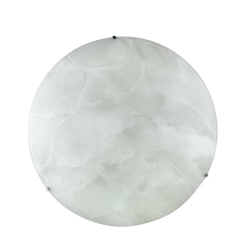 Plafoniera CANOVA in vetro decorato marmo lucido colore ambra o bianco-I-CANOVA/PL45 BCO