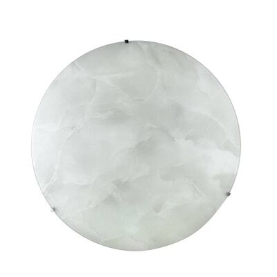 CANOVA Plafón de techo en cristal decorado con mármol ámbar brillo o blanco-I-CANOVA/PL45 BCO