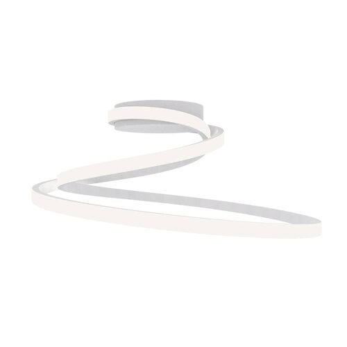 Plafoniera Coaster LED 40W, con struttura in alluminio bianco, oro o nero goffrato e sistema di cambio temperatura colore-LED-COASTER-PL-BCO