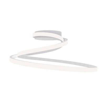 Plafonnier Coaster LED 40W, avec structure en aluminium gaufré blanc, or ou noir et système de changement de température de couleur-LED-COASTER-PL-BCO