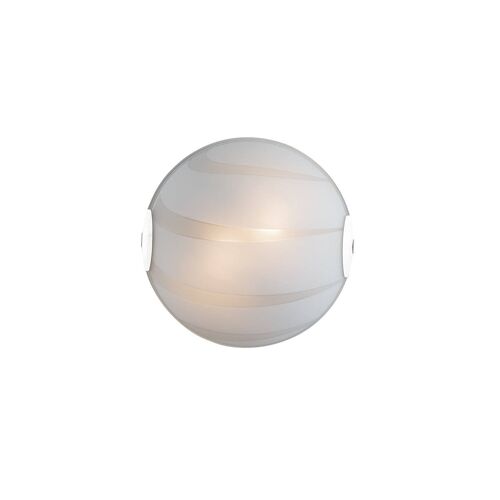 Plafoniera CRI in vetro bianco con decoro satinato-I-CRI-PL30