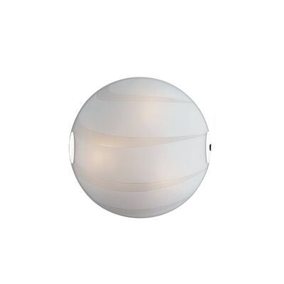 CRI ceiling lamp in white glass with satin decoration-I-CRI-PL40